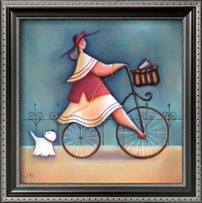 Bicycle Lady I by Jo Parry Pricing Limited Edition Print image