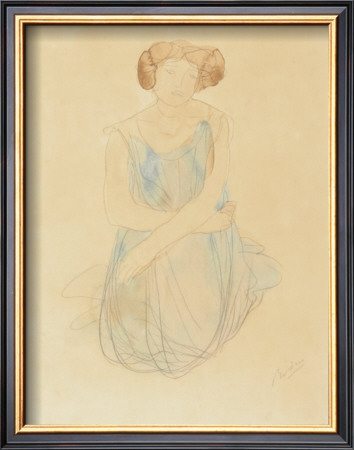 Seated Woman In A Dress, After 1900 by Auguste Rodin Pricing Limited Edition Print image