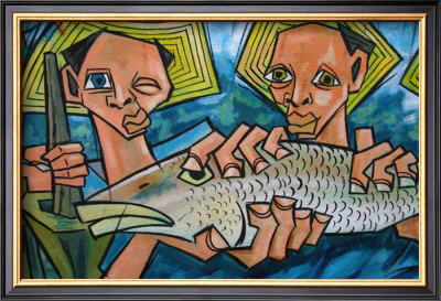 Cubist Latin Fish by Charles Glover Pricing Limited Edition Print image