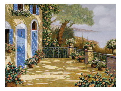 Le Porte Blu Sul Terrazzo by Guido Borelli Pricing Limited Edition Print image