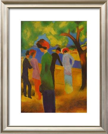 Dame In Gruner, Jacke Park by Auguste Macke Pricing Limited Edition Print image