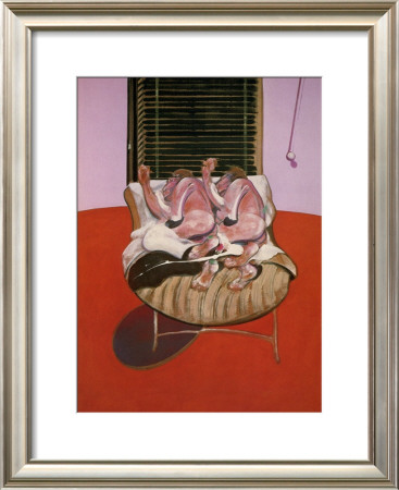 Personnage Couche Sur Un Lit Avec Spectateur Tryptique, C.1968 by Francis Bacon Pricing Limited Edition Print image