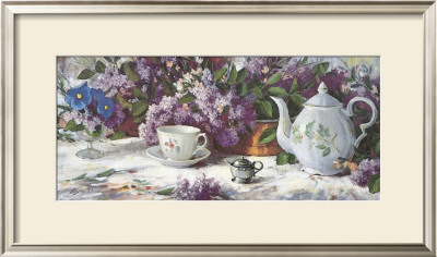 Teapot And Lilacs by Richard Boyer Pricing Limited Edition Print image