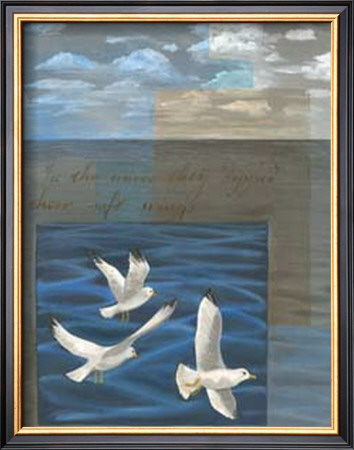 Three White Gulls I by Tara Friel Pricing Limited Edition Print image