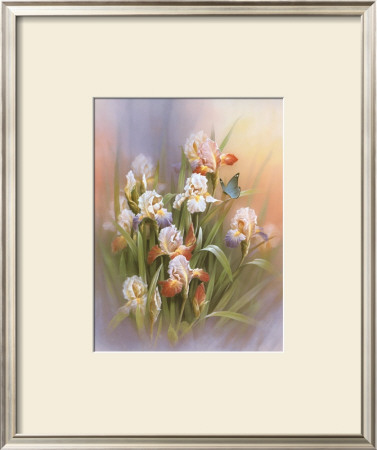 Blue Butterfly And Iris by T. C. Chiu Pricing Limited Edition Print image