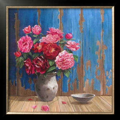Aged Wood And Roses by Karin Valk Pricing Limited Edition Print image