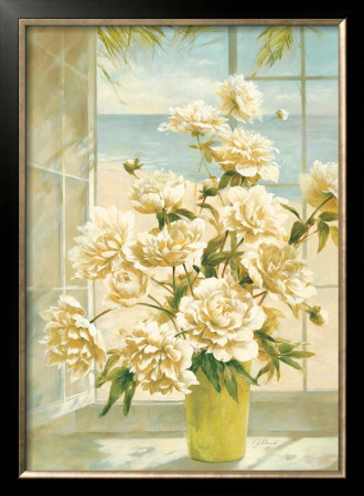 Peony Window by Fabrice De Villeneuve Pricing Limited Edition Print image