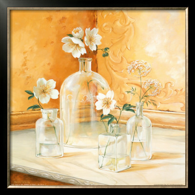 White Flowers And Bottles I by Karin Valk Pricing Limited Edition Print image