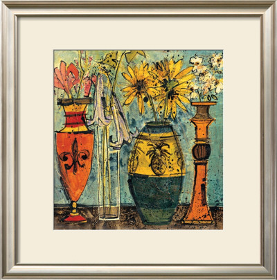 Flowers In Ceramic And Glass Ii by Olivia Maxweller Pricing Limited Edition Print image