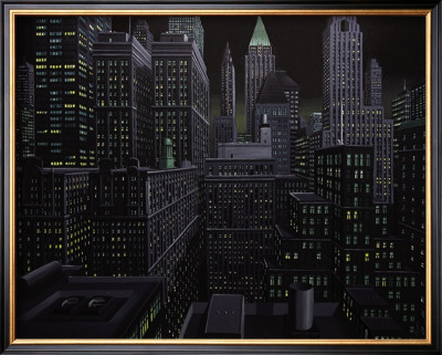 South Manhattan Night by Eric Peyet Pricing Limited Edition Print image