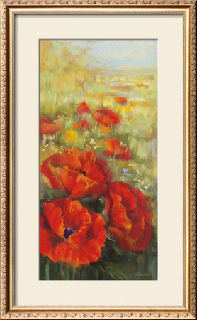 Red Poppy Panel by Carol Rowan Pricing Limited Edition Print image