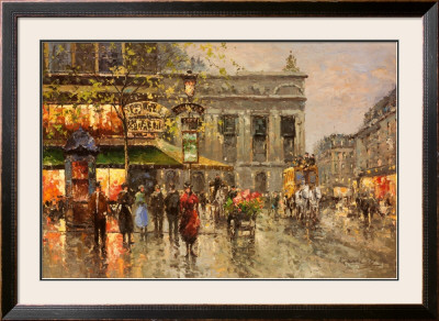 Vintage Parisian Street Scene by Richards Pricing Limited Edition Print image