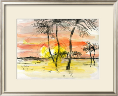 Glowing Sunset Over The Horizon In Hawaii by Kenji Fujimura Pricing Limited Edition Print image