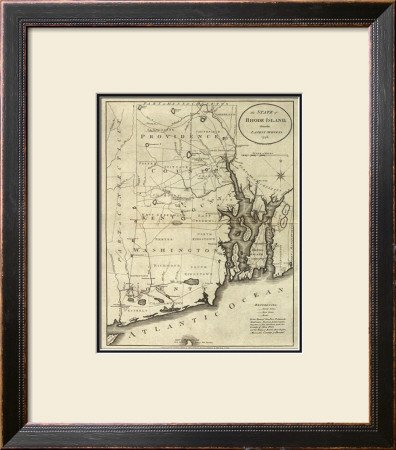 State Of Rhode Island, C.1796 by John Reid Pricing Limited Edition Print image