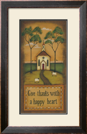 Give Thanks With A Happy Heart by Kim Lewis Pricing Limited Edition Print image
