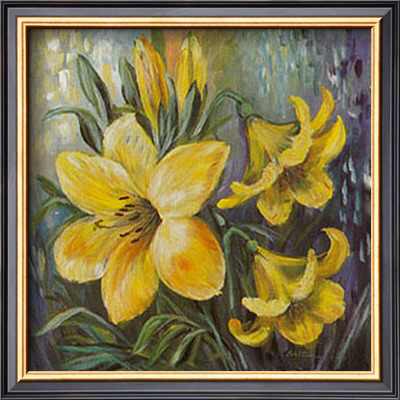 Yellow Lilies In Spring by Katharina Schottler Pricing Limited Edition Print image