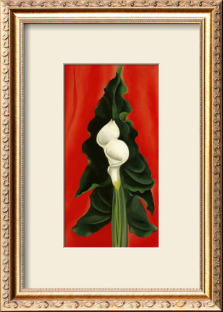 Calla Lilies On Red, 1928 by Georgia O'keeffe Pricing Limited Edition Print image