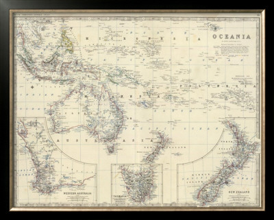 Oceania, C.1861 by Alexander Keith Johnston Pricing Limited Edition Print image