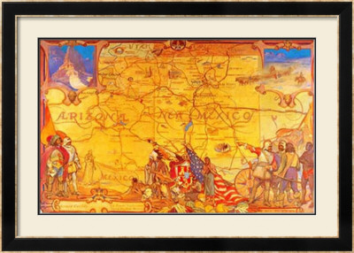 Four Corners Map by Gerald Cassidy Pricing Limited Edition Print image