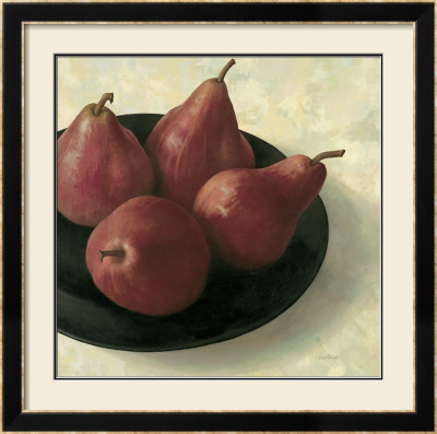 Red Bartlett Pears by Fabrice De Villeneuve Pricing Limited Edition Print image