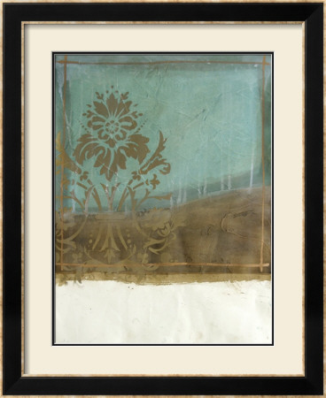 Teal And Bronze Abstract Ii by Jennifer Goldberger Pricing Limited Edition Print image