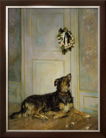 Dog In Mourning, C.1870 by Henry Bacon Pricing Limited Edition Print image