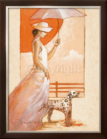 White Lady With Dalmation by Joadoor Pricing Limited Edition Print image