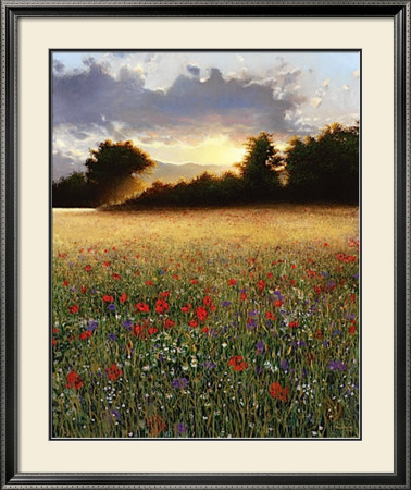 Poppy Field At Sunset by J. Wayne Bystrom Pricing Limited Edition Print image