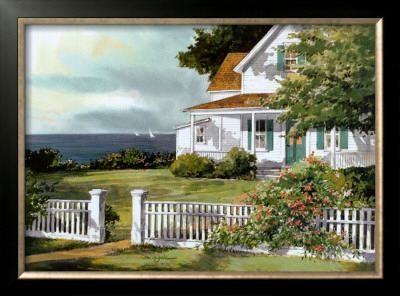 White Fence In Cape Cod by Steve Zazenski Pricing Limited Edition Print image