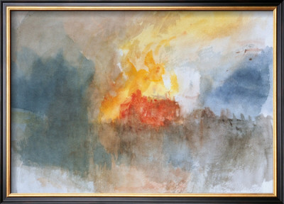 The Burning Of The Houses Of Parliament, C.1834 by William Turner Pricing Limited Edition Print image
