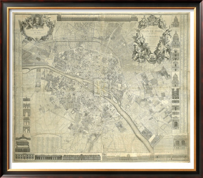Nouveau Plan De Paris 1728 by J. Delagrive Pricing Limited Edition Print image