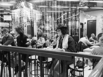 Cafe In Bond Street Underground Station by Shirley Baker Pricing Limited Edition Print image