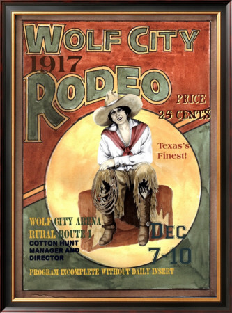 Wolf City Rodeo, 1917 by Sharon Hunt Pricing Limited Edition Print image