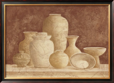Eight Cream Colored Pots by Lucciano Simone Pricing Limited Edition Print image