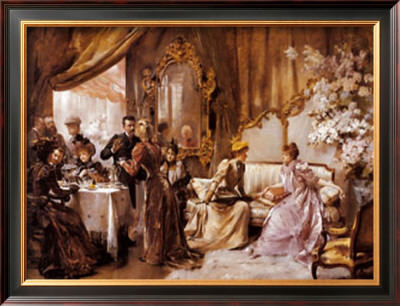 Tea At The Hotel De Ville by Madeleine Lemaire Pricing Limited Edition Print image