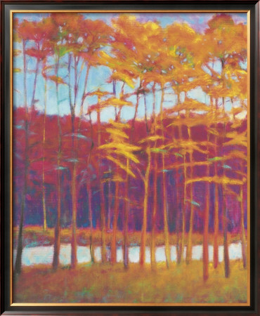 Red Trees At Creek by Ken Elliott Pricing Limited Edition Print image