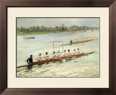 Eights Racing At Putney by F Gueldry Pricing Limited Edition Print image