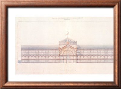 Cast Iron And Glass Industrial Pallet For The Champs-Elysees, Main Facade, C.1852 by Jakob Ignaz Hittorff Pricing Limited Edition Print image