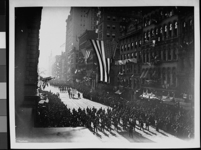 Crowds Watching Lawyers' Great Sound Money Parade Down Fifth Ave.; American Flags Are Everywhere by Wallace G. Levison Pricing Limited Edition Print image