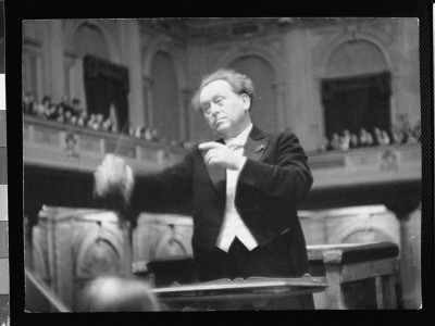 Musical Conductor Dr. Willem Mengelberg Conducting The Concertgebouw Philharmonic During Concert by Alfred Eisenstaedt Pricing Limited Edition Print image
