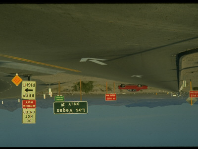 Highway Signs Las Vegas Only And Stop You Are Going The Wrong Way At Dangerous Intersection by Ralph Crane Pricing Limited Edition Print image