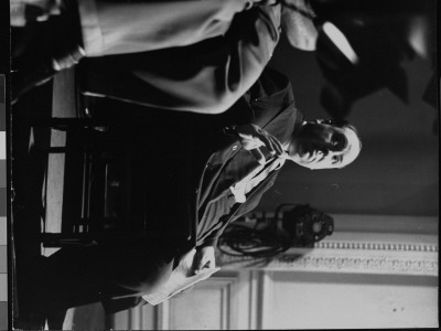 Alfred Hitchcock Directing A Scene In The Movie Rebecca At Selznick International Studios by Peter Stackpole Pricing Limited Edition Print image