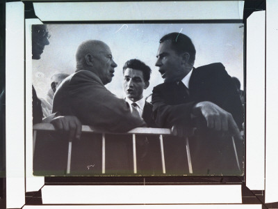 Vp Richard Nixon Arguing With Soviet Premier Nikita Khrushchev About Home Construction by Howard Sochurek Pricing Limited Edition Print image