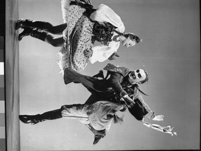 Polish Dancer Kazimiera And Partner Demonstrating Step Of The Krakovia Polish Dance by Gjon Mili Pricing Limited Edition Print image