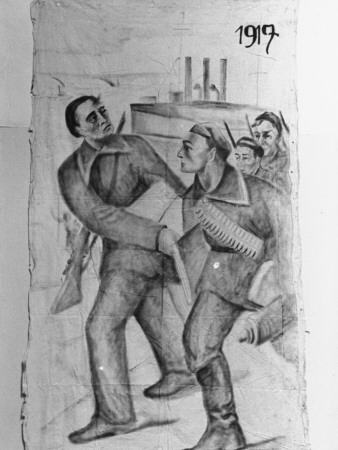 Dramatic Drawing Honoring Previous 1917 War Between Finland And Russia by Carl Mydans Pricing Limited Edition Print image