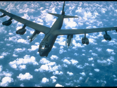 B-52G Bomber At Griffis Afb, Ny In Flight Above Clouds by Bill Thompson Pricing Limited Edition Print image