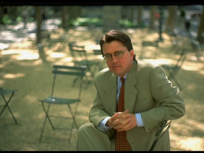 Time Ed. At Large Kurt Andersen Sitting In Bryant Park by Ted Thai Pricing Limited Edition Print image