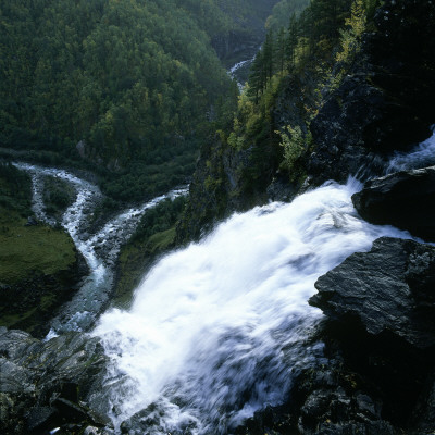 A Very High And Steep Waterfall by Ove Eriksson Pricing Limited Edition Print image