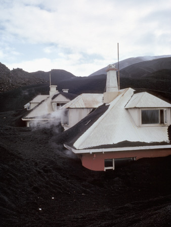 Homes Buried By Volcanic Ashes In Westman Islands, Iceland, 1974 by Ann Eriksson Pricing Limited Edition Print image