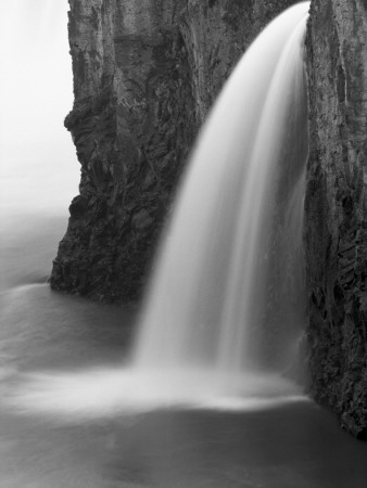 Water Falling From A Cliff, Godafoss Falls, Skjalfandafljot River, Iceland by Herman Meisner Pricing Limited Edition Print image